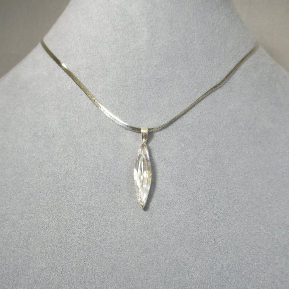 Ice Princess Pendant, Artisan Crystal Necklace Sterling Silver - Picture 5 of 8